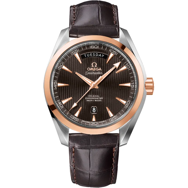 Omega Seamaster Aqua Terra 150m Co-Axial 41.5 Day-Date 231.23.42.22, reference 231.23.42.22.06.001, grey dial, stainless steel and rose gold case