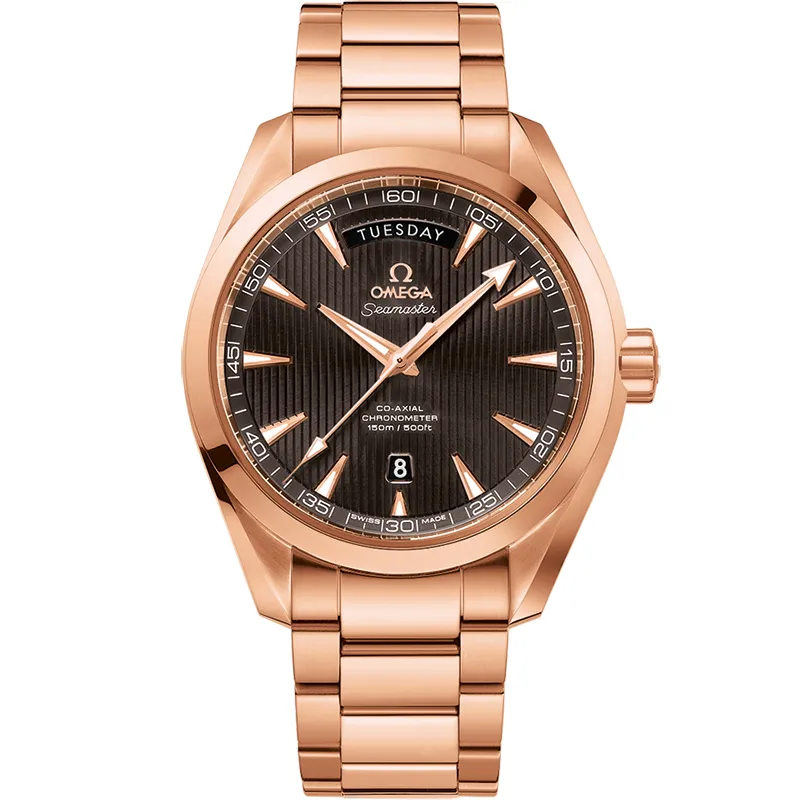 Omega Seamaster Aqua Terra 150m Co-Axial 41.5 Day-Date 231.50.42.22, reference 231.50.42.22.06.001, grey dial, rose gold case