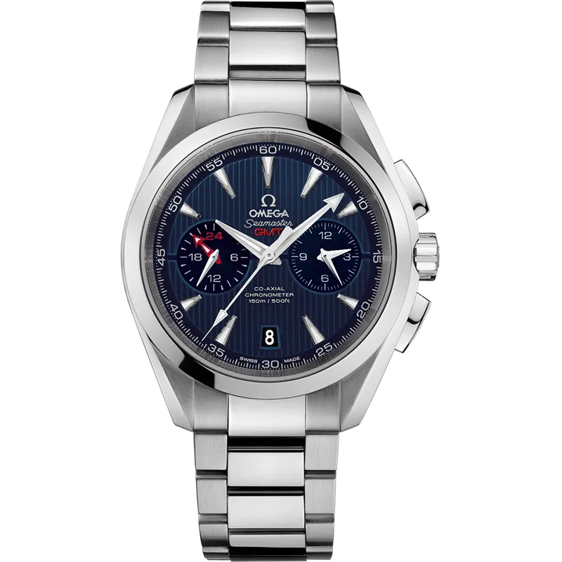 Omega Seamaster Aqua Terra 150M Co-Axial 43 GMT Chronograph 231.10.43.52, reference 231.10.43.52.03.001, blue dial, stainless steel case