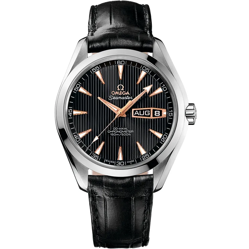 Omega Seamaster Aqua Terra 150M Co-Axial 43 GMT 231.53.43.22, reference 231.53.43.22.01.001, black dial, white gold case