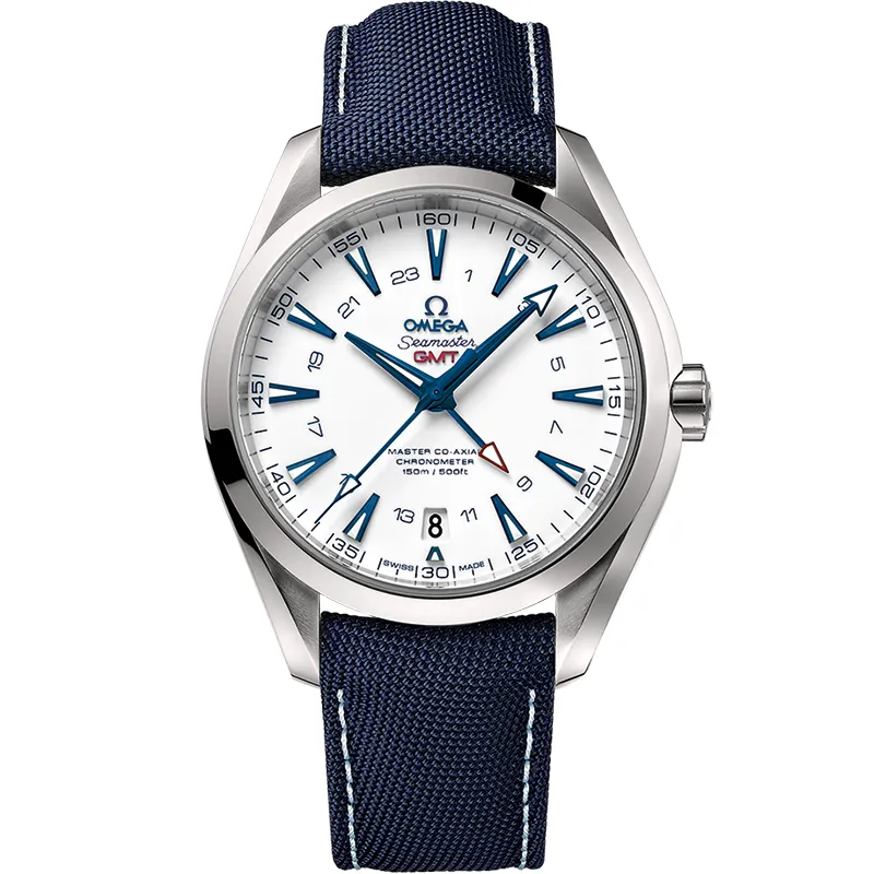 Omega Seamaster Aqua Terra 150M Co-Axial 43 GMT 231.92.43.22, reference 231.92.43.22.04.001, white dial, titanium case