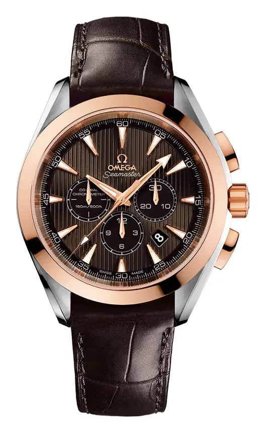 Omega Seamaster Aqua Terra 150M Co-Axial 44 Chronograph 231.23.44.50, reference 231.23.44.50.06.001, grey dial, stainless steel and rose gold case