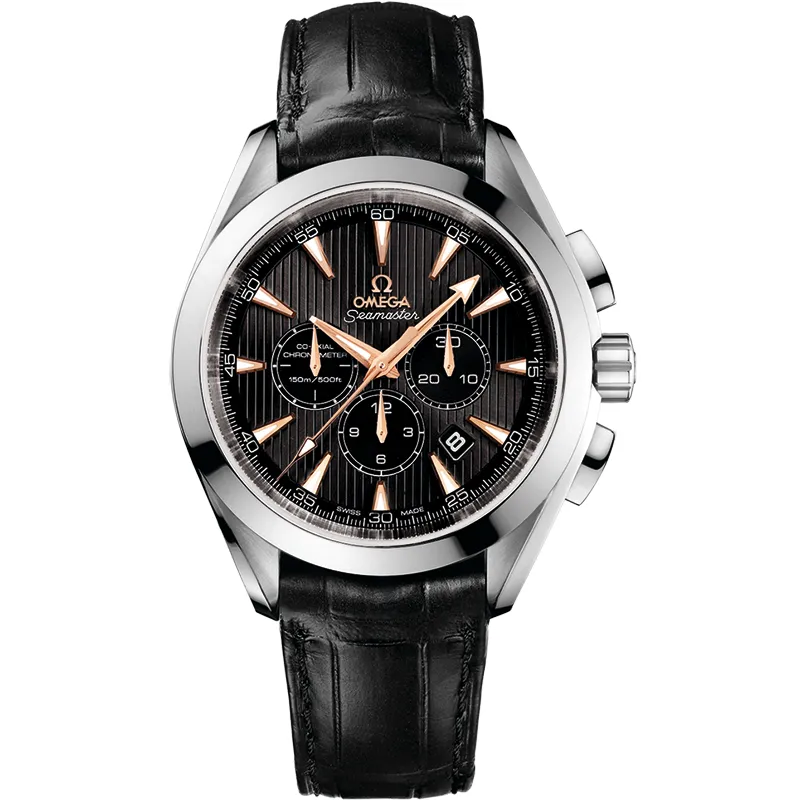 Omega Seamaster Aqua Terra 150M Co-Axial 44 Chronograph 231.53.44.50, reference 231.53.44.50.01.001, black dial, white gold case