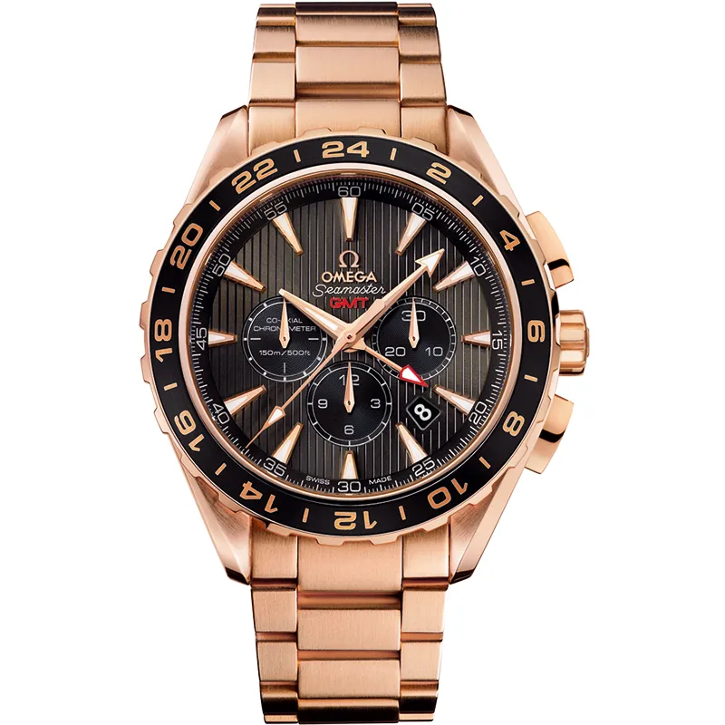 Omega Seamaster Aqua Terra 150M Co-Axial 44 GMT Chronograph 231.50.44.52, reference 231.50.44.52.06.001, grey dial, rose gold case
