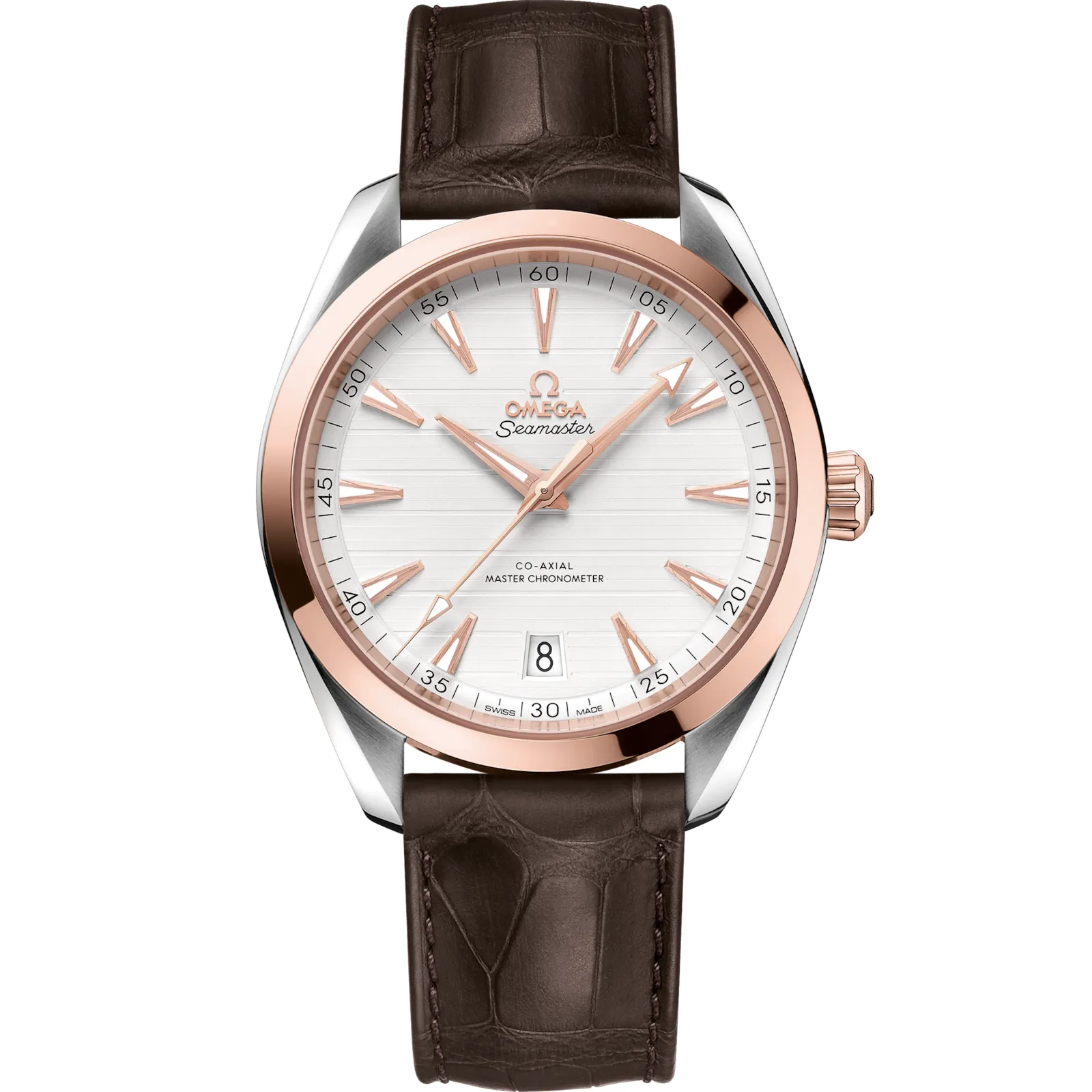 Omega Seamaster Aqua Terra 150M Master Chronometer 41 220.23.41.21, reference 220.23.41.21.02.001, silver dial, stainless steel and rose gold case