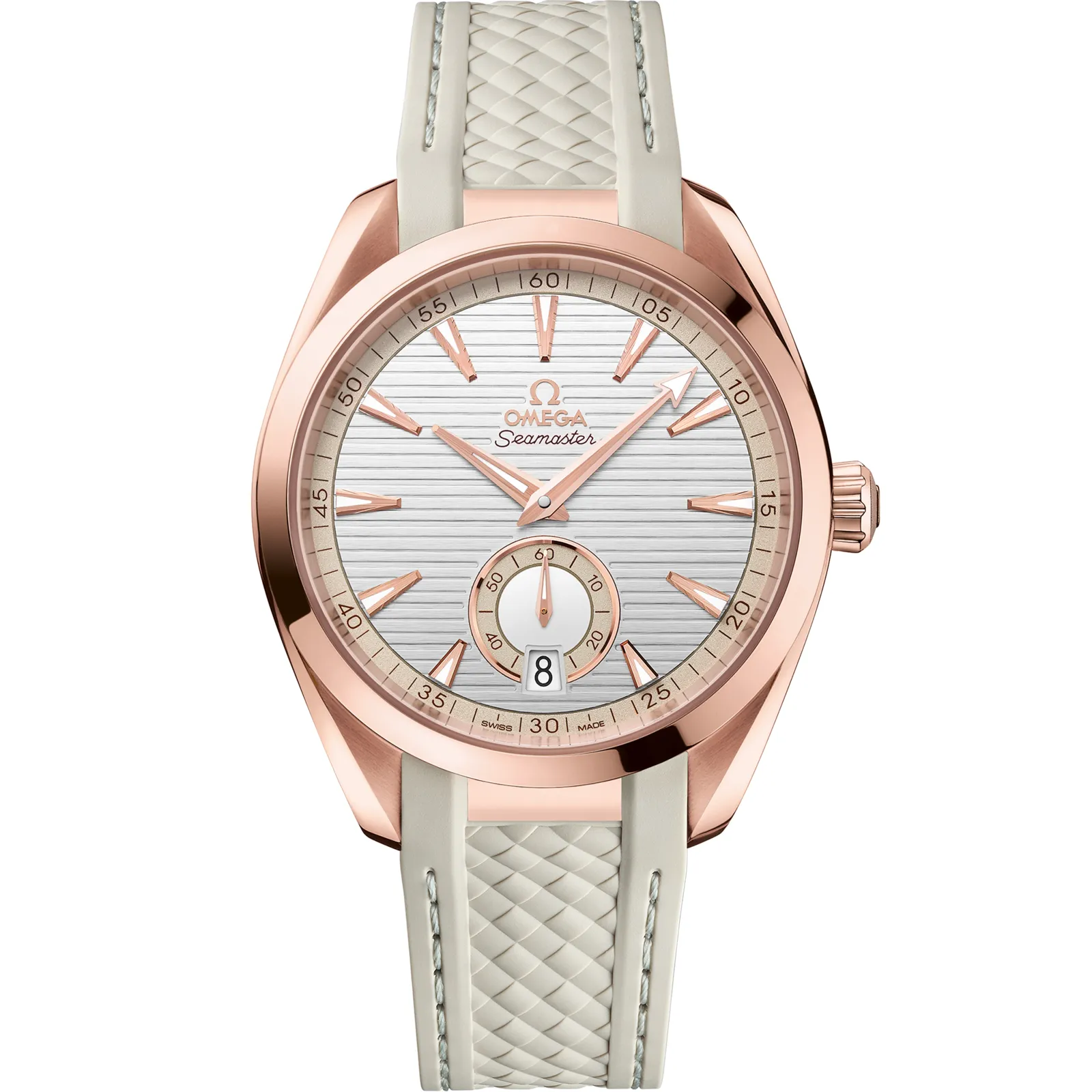 Omega Seamaster Aqua Terra 150M Master Chronometer 41 220.52.41.21, reference 220.52.41.21.02.001, silver dial, rose gold case