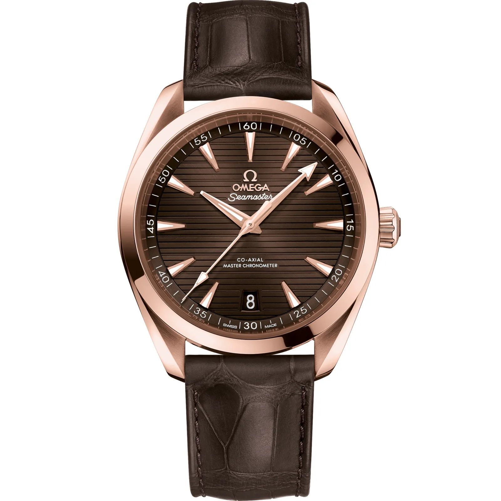 Omega Seamaster Aqua Terra 150M Master Chronometer 41 220.53.41.21, reference 220.53.41.21.13.001, brown dial, rose gold case