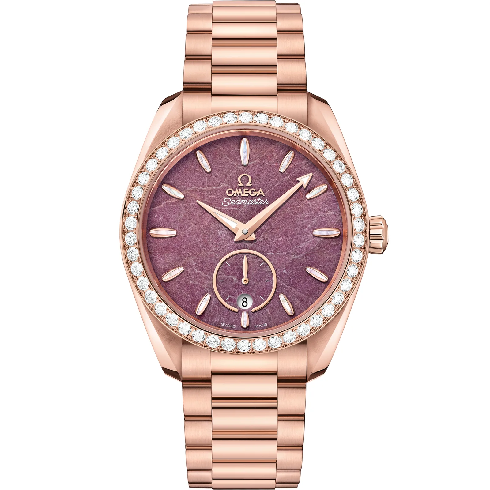 Omega Seamaster Aqua Terra 150M Master Chronometer 34 Canopus, reference 220.55.38.20.99.001, purple dial, rose gold case