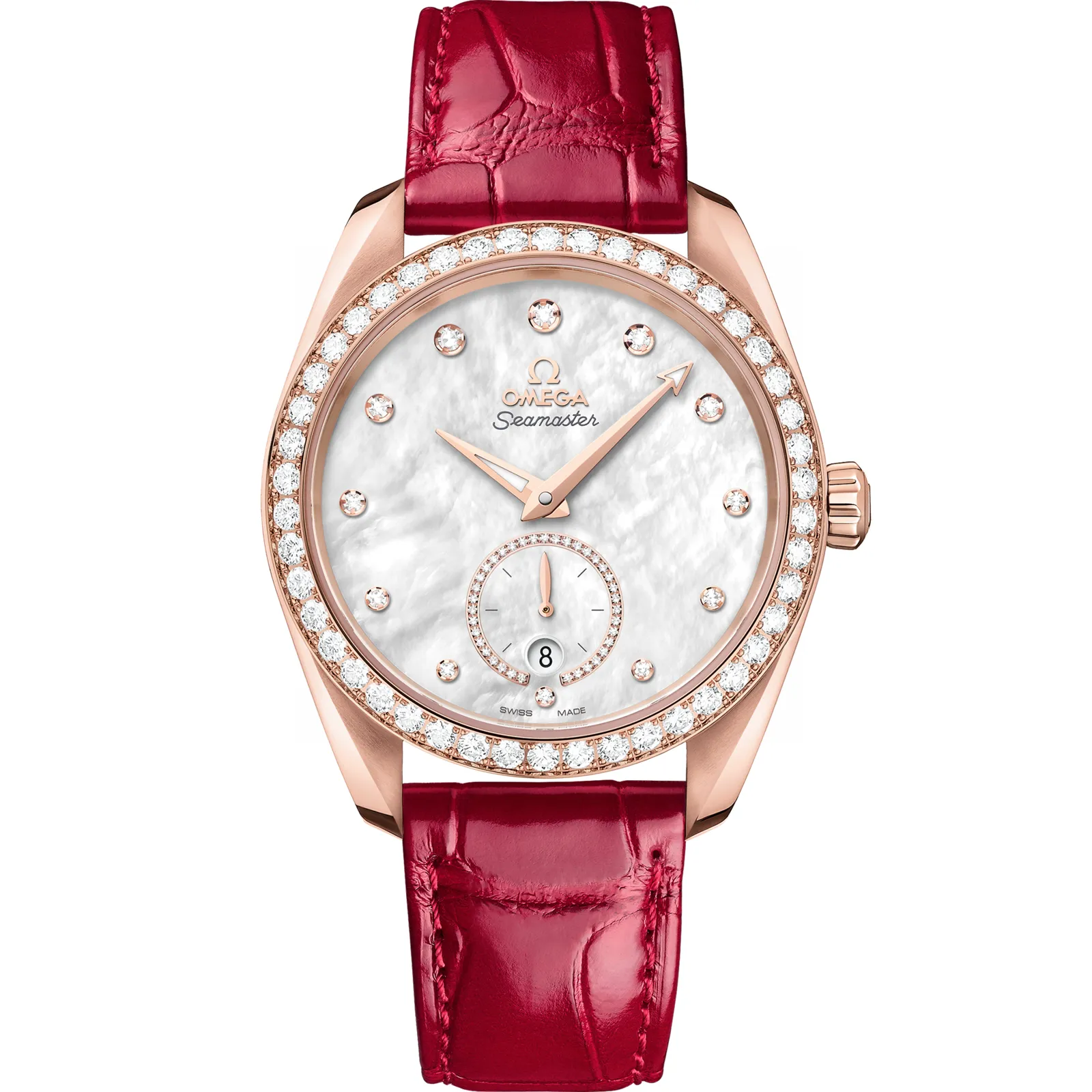 Omega Seamaster Aqua Terra 150M Master Chronometer 38 220.58.38.20, reference 220.58.38.20.55.002, white dial, rose gold case