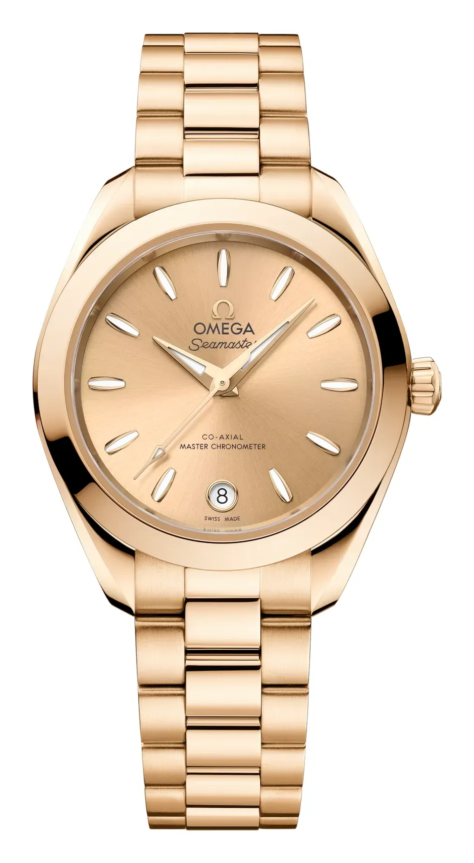 Omega Seamaster Aqua Terra 150M Master Co-Axial 30 220.50.30.20, reference 220.50.30.20.08.001, yellow dial, yellow gold case
