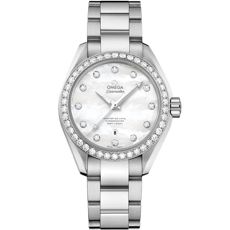 Omega Seamaster Aqua Terra 150M Master Co-Axial 34, reference 231.15.34.20.55.002, white dial, stainless steel case