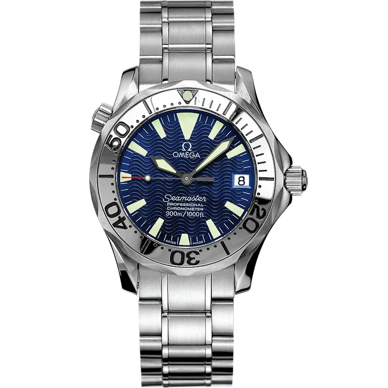 Omega Seamaster Diver 300M Automatic 36.25 2253.80.00, reference 2253.80.00, blue dial, stainless steel case