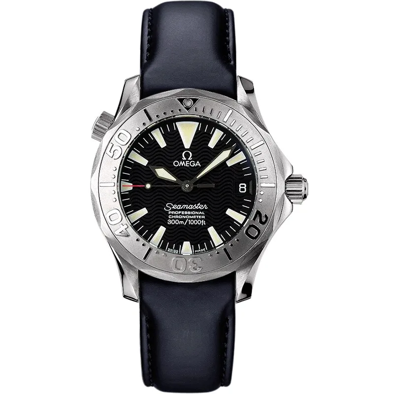 Omega Seamaster Diver 300M Automatic 36.25 2652.50.91, reference 2652.50.91, black dial, white gold case