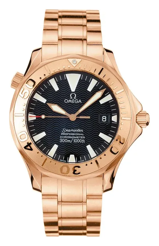 Omega Seamaster Diver 300M Automatic 41 2136.50.00, reference 2136.50.00, black dial, rose gold case