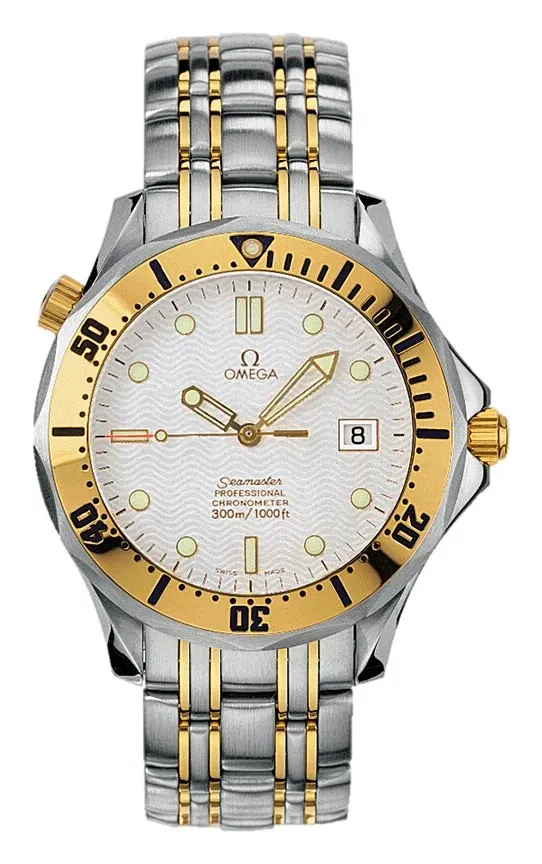 Omega Seamaster Diver 300M Automatic 41 2332.20.00, reference 2332.20.00, white dial, stainless steel and yellow gold case