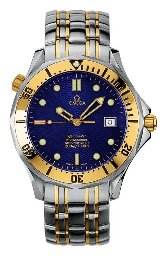 Omega Seamaster Diver 300M Automatic 41 2332.80.00, reference 2332.80.00, blue dial, stainless steel and yellow gold case