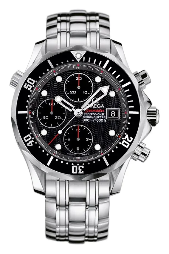 Omega Seamaster Diver 300M Automatic 41.5 Chronograph 213.30.42.40, reference 213.30.42.40.01.001, black dial, stainless steel case