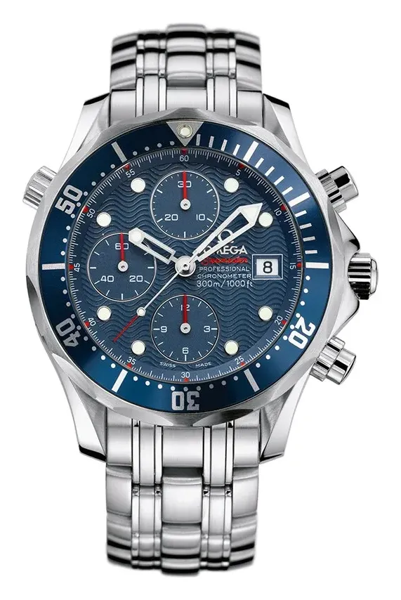 Omega Seamaster Diver 300M Automatic 41.5 Chronograph 2225.80.00, reference 2225.80.00, blue dial, stainless steel case