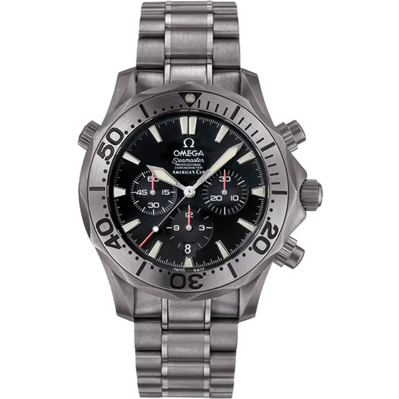 Omega Seamaster Diver 300M Automatic 41.5 Chronograph 2293.50.00, reference 2293.50.00, black dial, titanium case