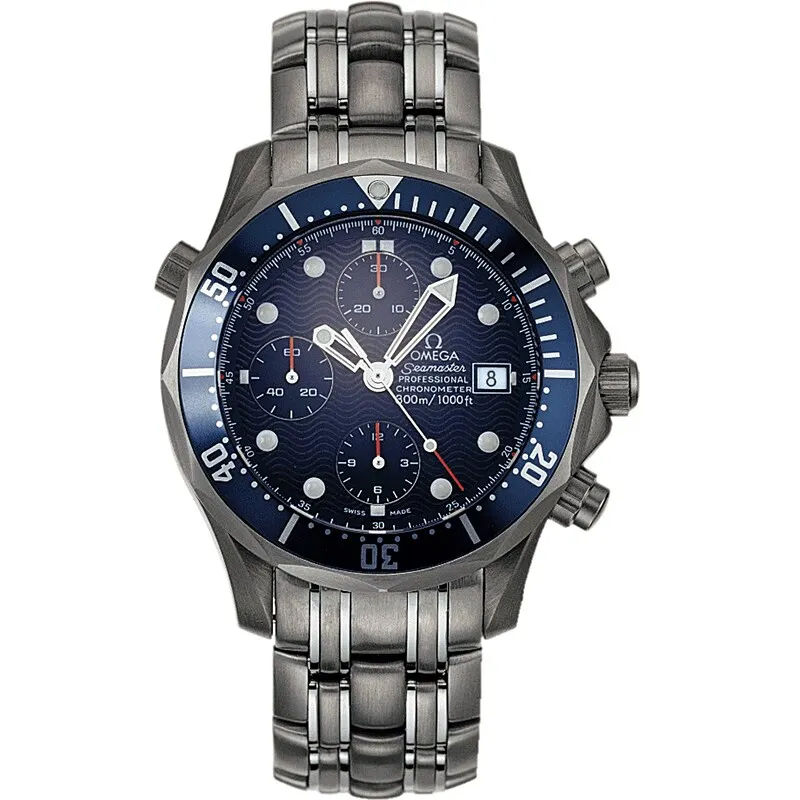 Omega Seamaster Diver 300M Automatic 41.5 Chronograph 2298.80.00, reference 2298.80.00, blue dial, titanium case