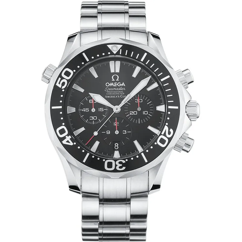 Omega Seamaster Diver 300M Automatic 41.5 Chronograph 2594.50.00, reference 2594.50.00, black dial, stainless steel case