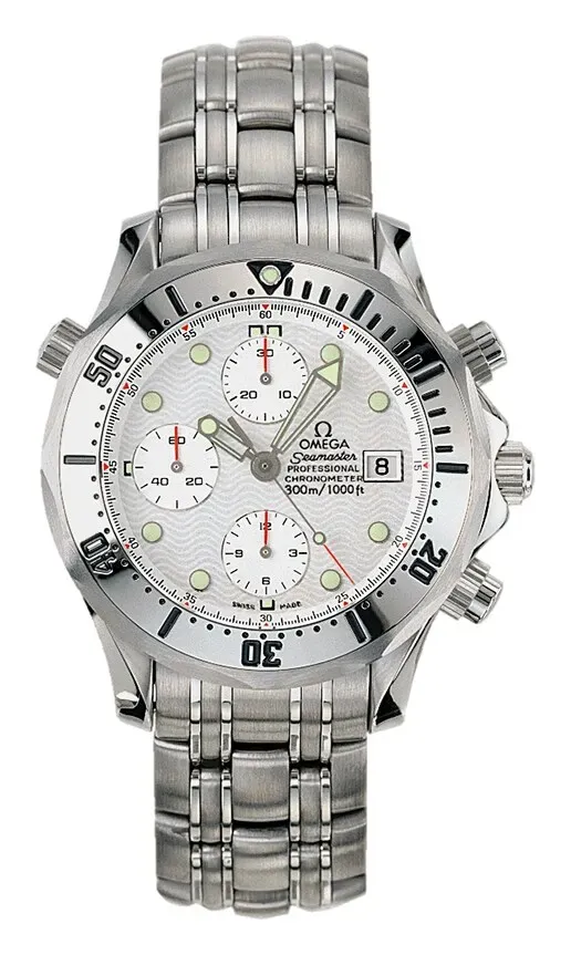Omega Seamaster Diver 300M Automatic 41.5 Chronograph 2598.20.00, reference 2598.20.00, white dial, stainless steel case