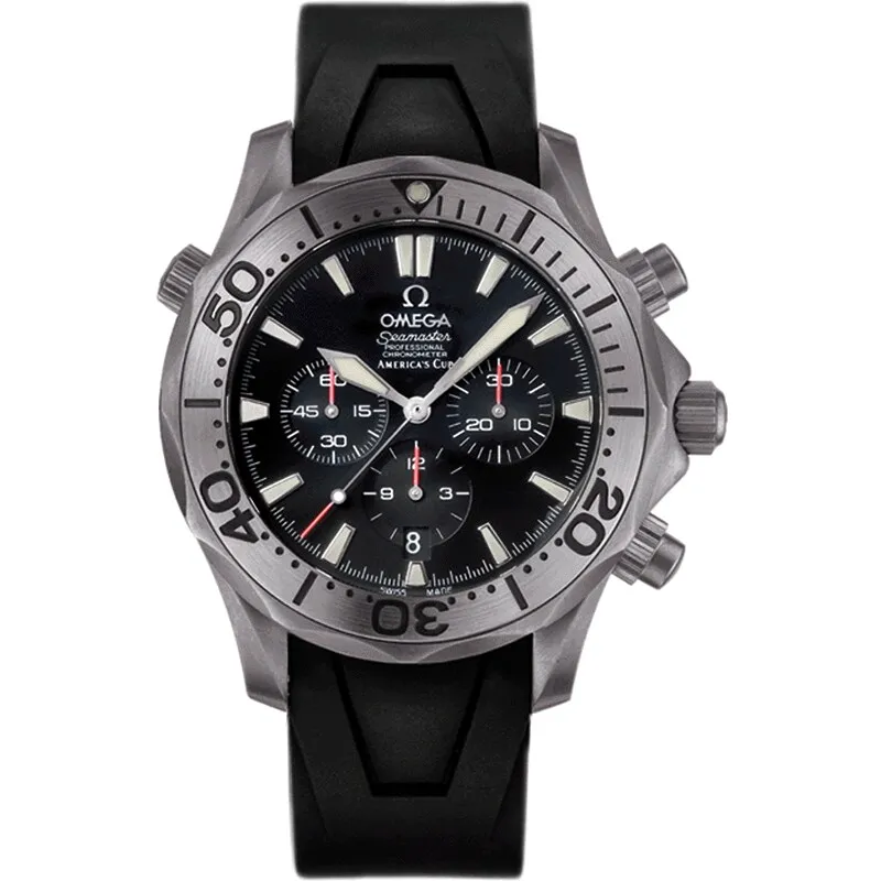Omega Seamaster Diver 300M Automatic 41.5 Chronograph 2993.50.91, reference 2993.50.91, black dial, titanium case