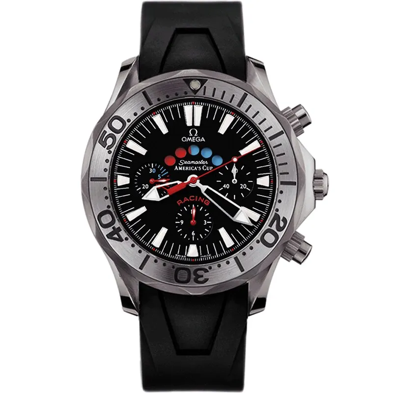 Omega Seamaster Diver 300M Automatic 44 Racing Chronometer 2969.50.91, reference 2969.50.91, black dial, titanium case