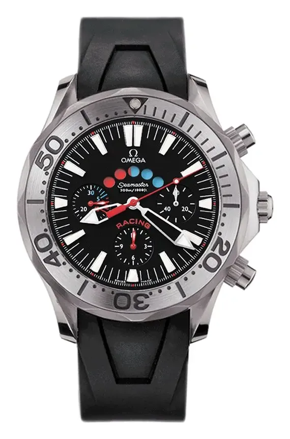 Omega Seamaster Diver 300M Automatic 44 Racing Chronometer 2969.52.91, reference 2969.52.91, black dial, titanium case