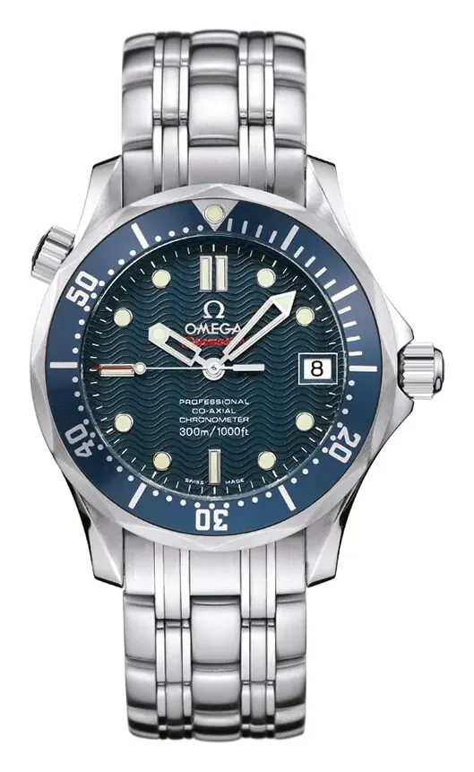 Omega Seamaster Diver 300M Co-Axial 36.25 2222.80.00, reference 2222.80.00, blue dial, stainless steel case