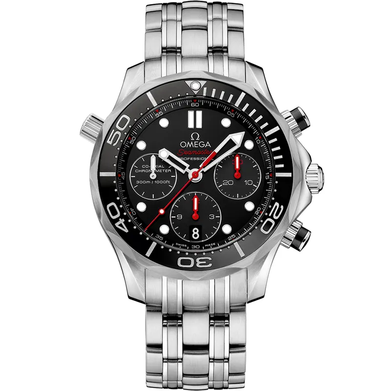Omega Seamaster Diver 300M Co-Axial 44 Chronograph 212.30.44.50, reference 212.30.44.50.01.001, black dial, stainless steel case