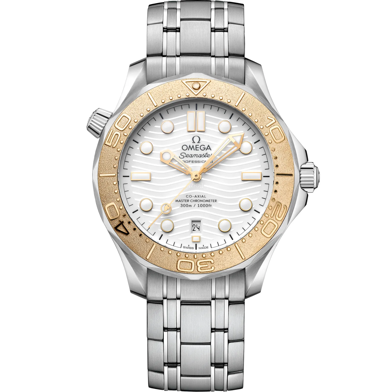 Omega Seamaster Diver 300M Master Co-Axial 42 Paris 2024 Olympics, reference 522.21.42.20.04.001, white dial, stainless steel case
