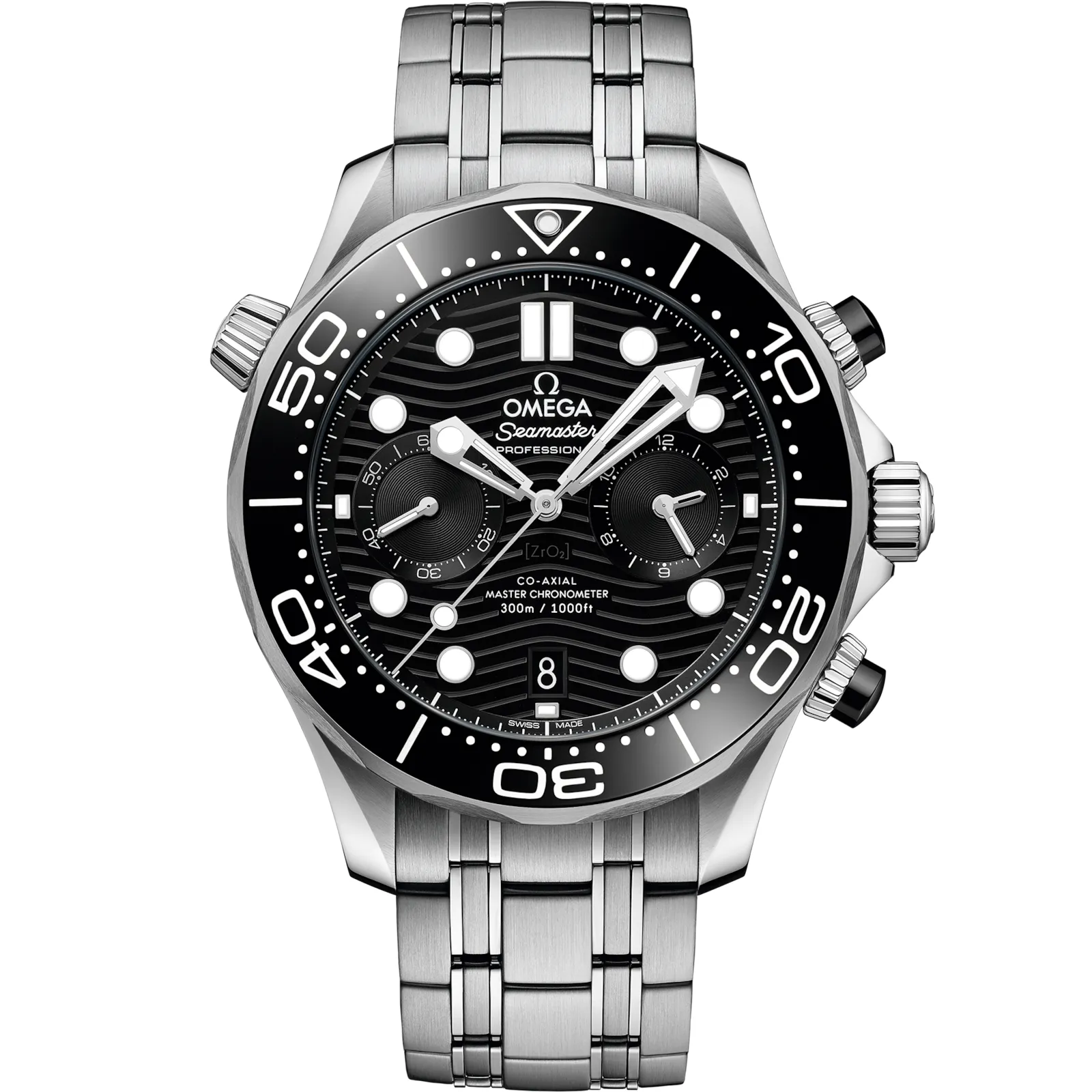 Omega Seamaster Diver 300M Master Co-Axial 44 Chronograph 210.30.44.51, reference 210.30.44.51.01.001, black dial, stainless steel case