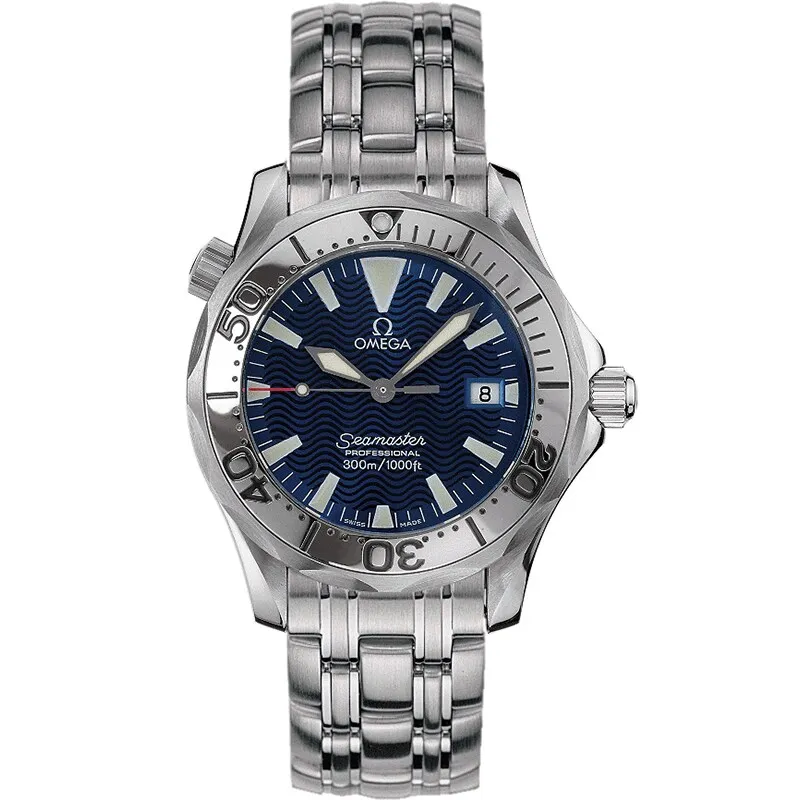 Omega Seamaster Diver 300M Quartz 36.25 2063.80.00, reference 2063.80.00, blue dial, stainless steel case