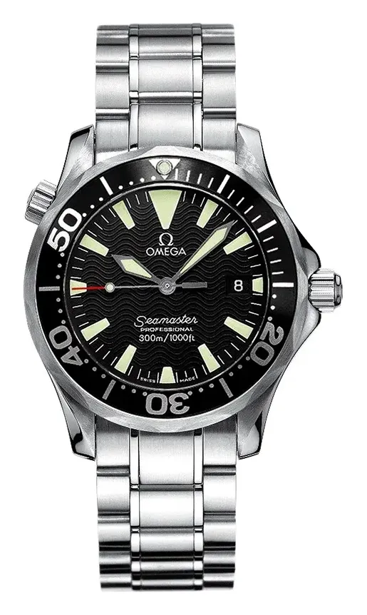 Omega Seamaster Diver 300M Quartz 36.25 2262.50.00, reference 2262.50.00, black dial, stainless steel case
