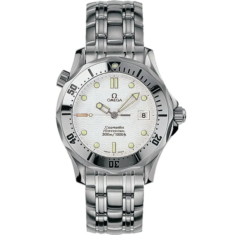 Omega Seamaster Diver 300M Quartz 36.25 2562.20.00, reference 2562.20.00, white dial, stainless steel case