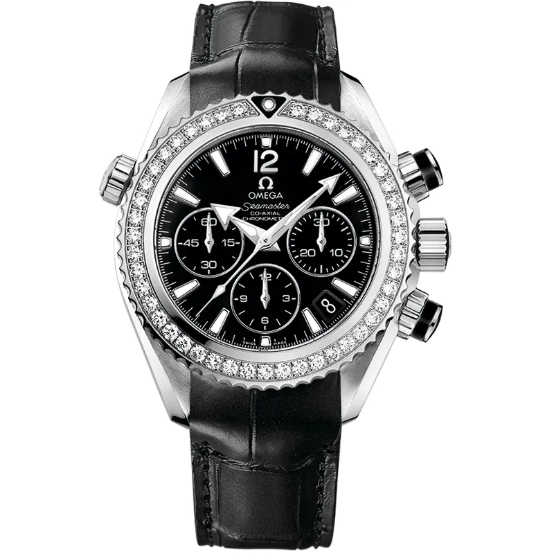 Omega Seamaster Planet Ocean 600M Co-Axial 37.5 Chronograph 222.18.38.50, reference 222.18.38.50.01.001, black dial, stainless steel case