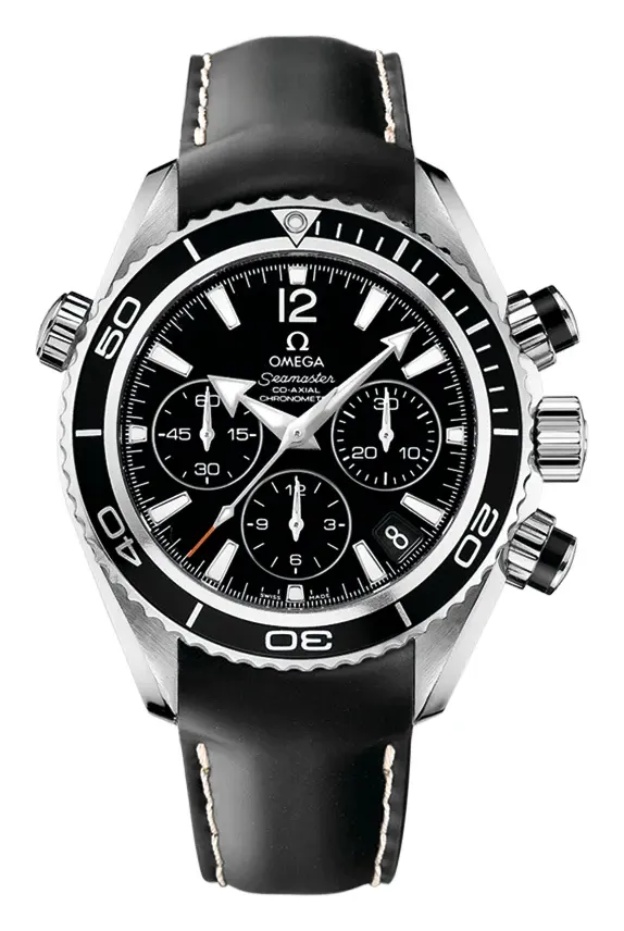 Omega Seamaster Planet Ocean 600M Co-Axial 37.5 Chronograph 222.32.38.50, reference 222.32.38.50.01.001, black dial, stainless steel case