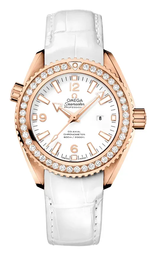 Omega Seamaster Planet Ocean 600M Co-Axial 37.5 232.58.38.20, reference 232.58.38.20.04.001, white dial, rose gold case