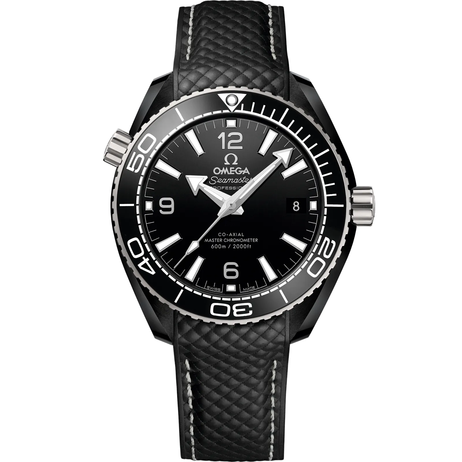 Omega Seamaster Planet Ocean 600M Co-Axial 39.5 Master Chronometer Deep Black 215.92.40.20, reference 215.92.40.20.01.001, black dial, ceramic case