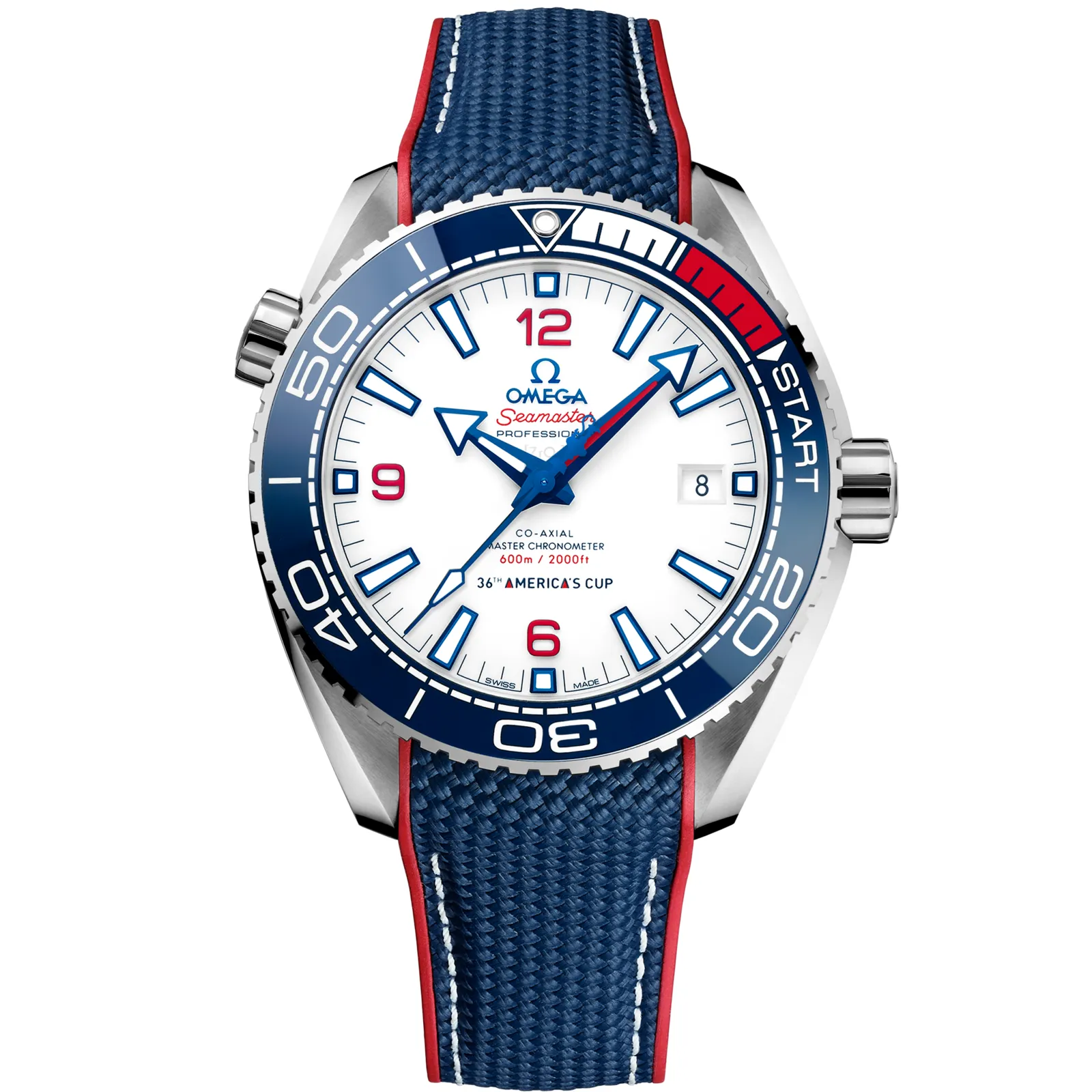 Omega Seamaster Planet Ocean 600M Co-Axial 43.5 Master Chronometer 215.32.43.21, reference 215.32.43.21.04.001, white dial, stainless steel case