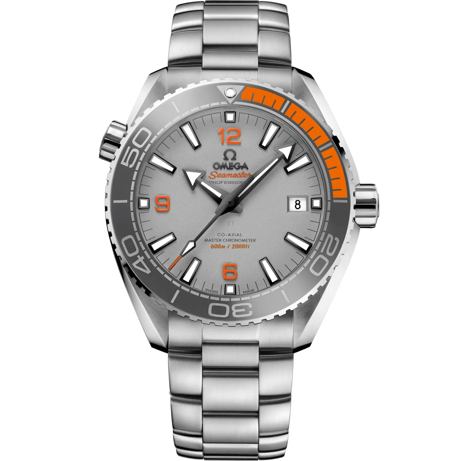 Omega Seamaster Planet Ocean 600M Co-Axial 43.5 Master Chronometer 215.90.44.21, reference 215.90.44.21.99.001, grey dial, titanium case