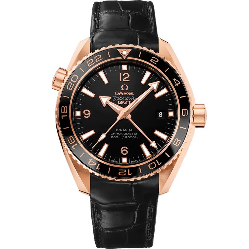 Omega Seamaster Planet Ocean 600M Co-Axial 43.5 GMT 232.63.44.22, reference 232.63.44.22.01.001, black dial, rose gold case