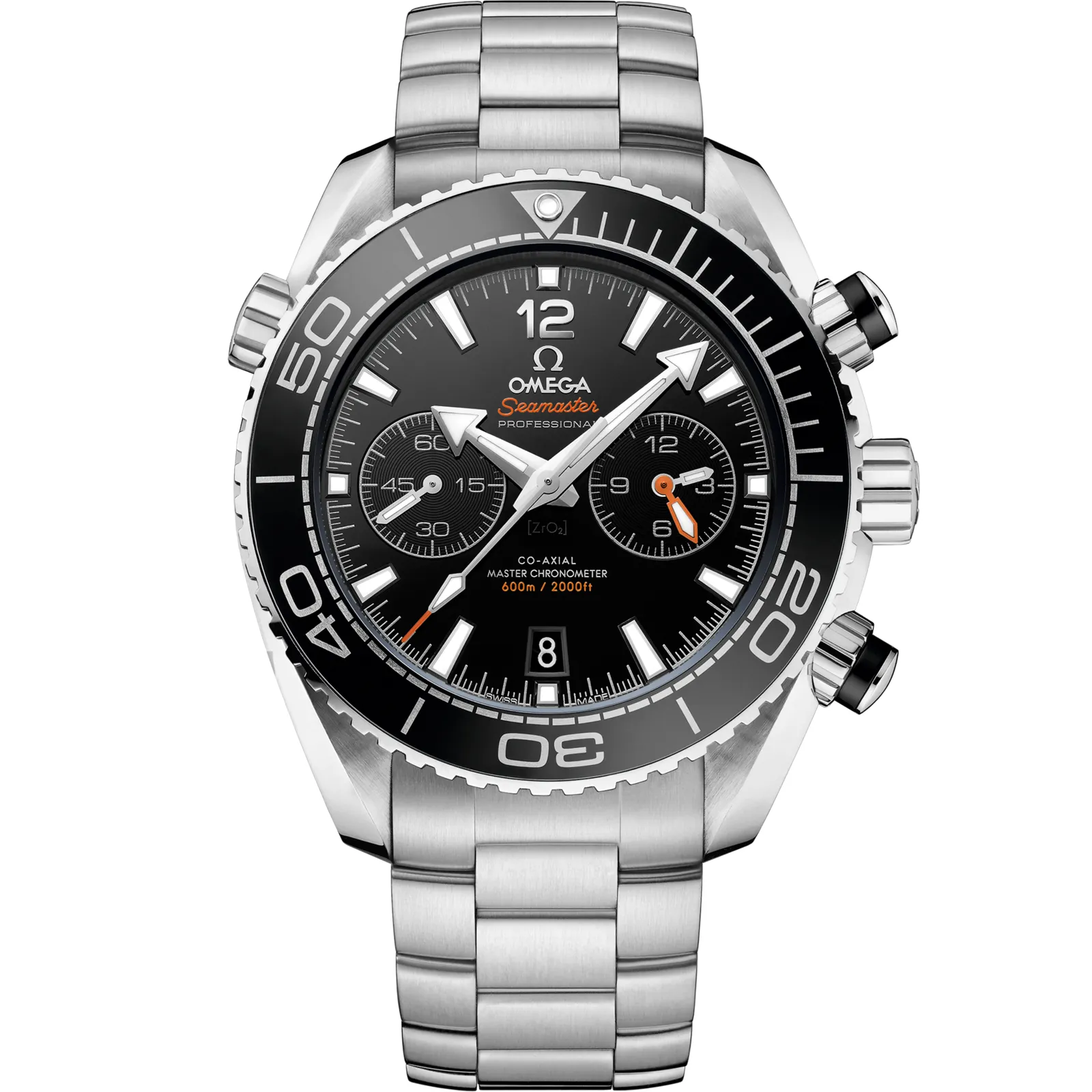 Omega Seamaster Planet Ocean 600M Co-Axial 45.5 Master Chronometer Chronograph 215.30.46.51, reference 215.30.46.51.01.001, black dial, stainless steel case