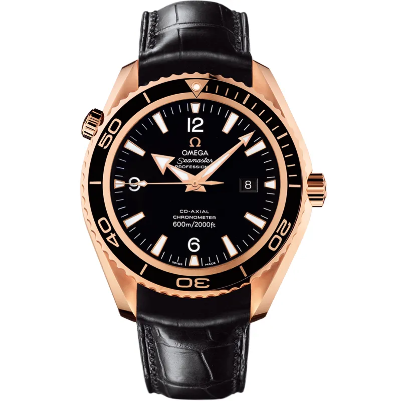 Omega Seamaster Planet Ocean 600M Co-Axial 45.5 222.63.46.20, reference 222.63.46.20.01.001, black dial, rose gold case