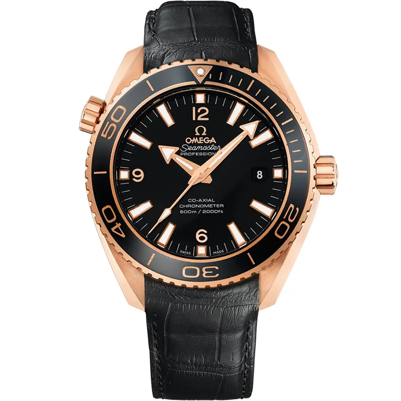 Omega Seamaster Planet Ocean 600M Co-Axial 45.5 232.63.46.21, reference 232.63.46.21.01.001, black dial, rose gold case