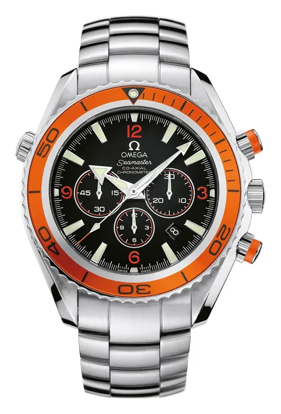 Omega Seamaster Planet Ocean 600M Co-Axial 45.5 Chronograph 2218.50.00, reference 2218.50.00, black dial, stainless steel case