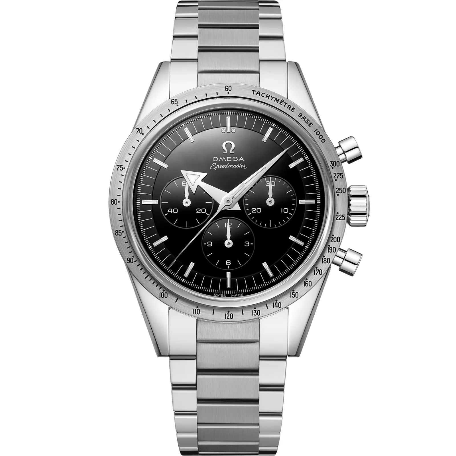 Omega Speedmaster 321 38.6, reference 311.50.39.30.01.001, black dial, white gold case