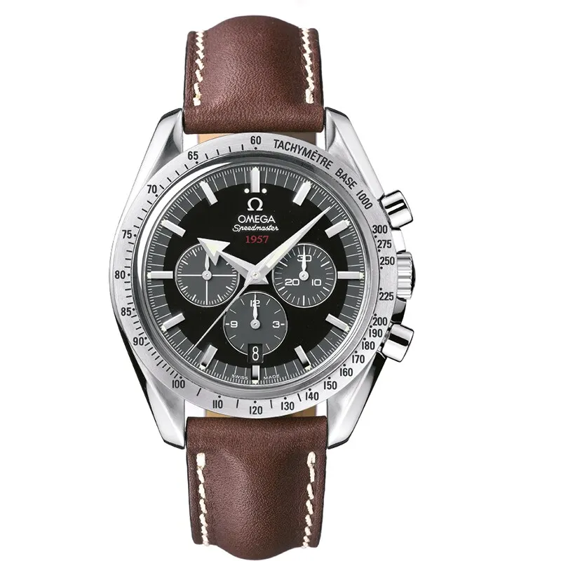 Omega Speedmaster Broad Arrow 1957 321.12.42.50, reference 321.12.42.50.01.001, black dial, stainless steel case