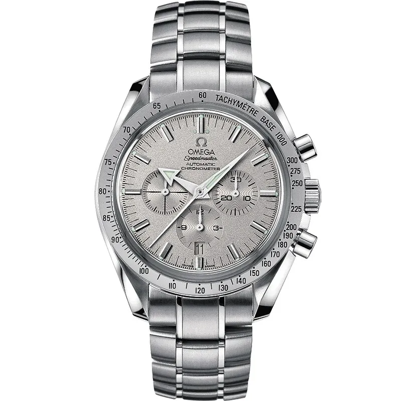 Omega Speedmaster Broad Arrow 3152.30.00, reference 3152.30.00, silver dial, white gold case